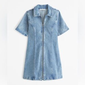 NWT Abercrombie Short-Sleeve Denim Mini Dress